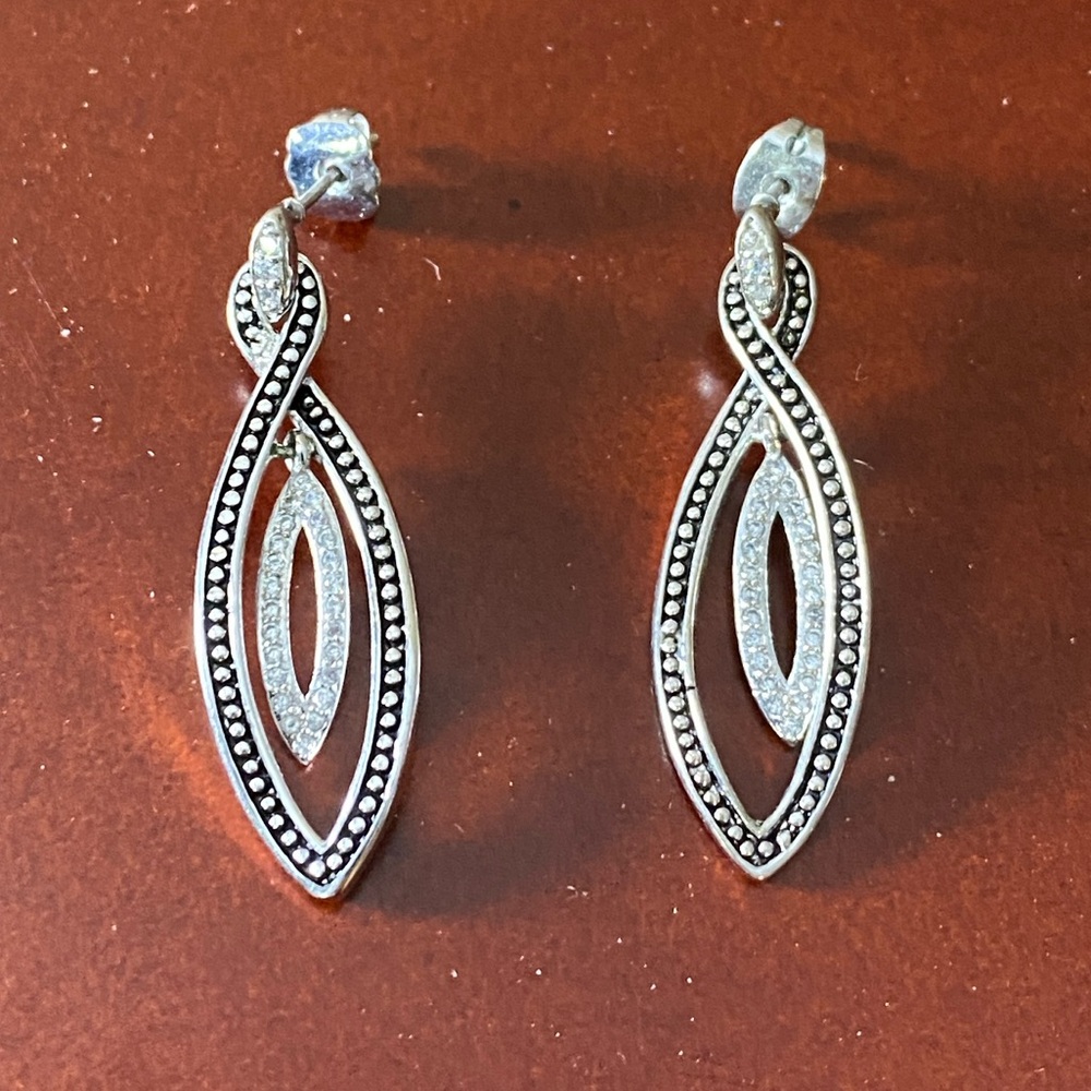 Mountains Silver Smith Stud Dangling Earrings - image 2